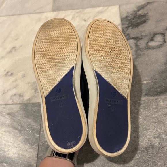 Rothy’s The Original Slip On Sneaker Black Washable Women’s Size 8.5 EUC - Picture 7 of 8